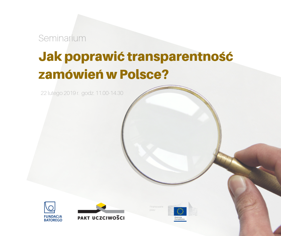 Relacja z seminarium „Jak poprawić transparentność zamówień publicznych?”