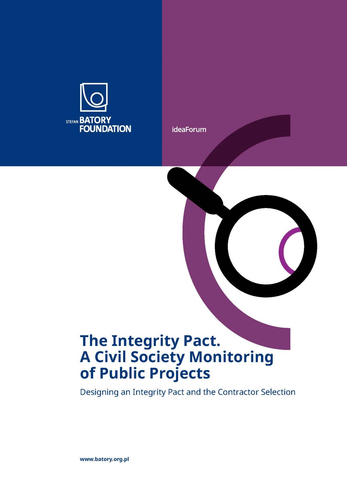 Report on designing an Integrity Pact and the contractor selection